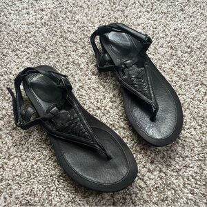 TEVA Capri Black Leather Sandal